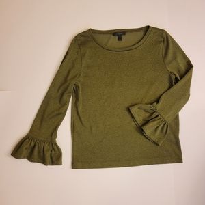 J Crew Bell Sleeve Lightweight Sweater (medium, green)